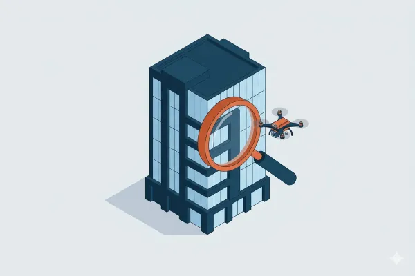 Laudo técnico e inspeção de fachada predial com drone e teste de percussão — MLG